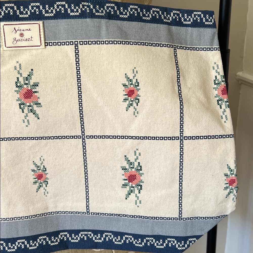Sézane Blue Flowers Tote - Picture 3 of 8